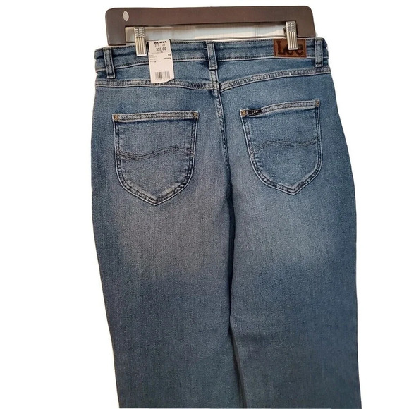 Lee Jeans Womens Blue Relaxed Fit Straight Leg Ankle Anchor Size 10 New - Picture 8 of 9
